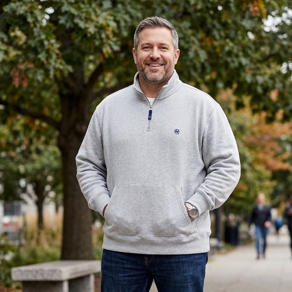 Nautica Other - Vintage Nautica Light Gray Quarter-Zip Pullover Sweater